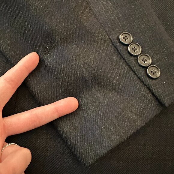 *flaw* Vintage Lauren Ralph Lauren Men's Blazer 48 L Plaid Patch Elbows Wool - Picture 2 of 8